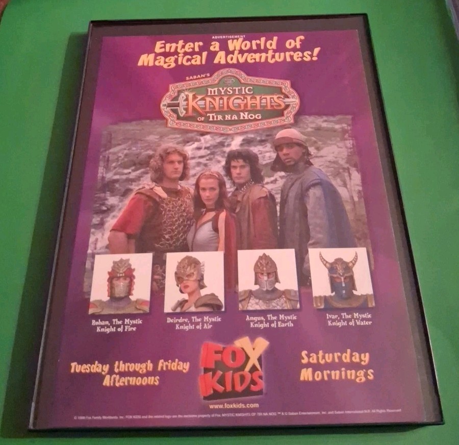 Mystic Knights Of Tir Na Nog Fox Kids Vintage Framed Print Ad 1998 8.5×11