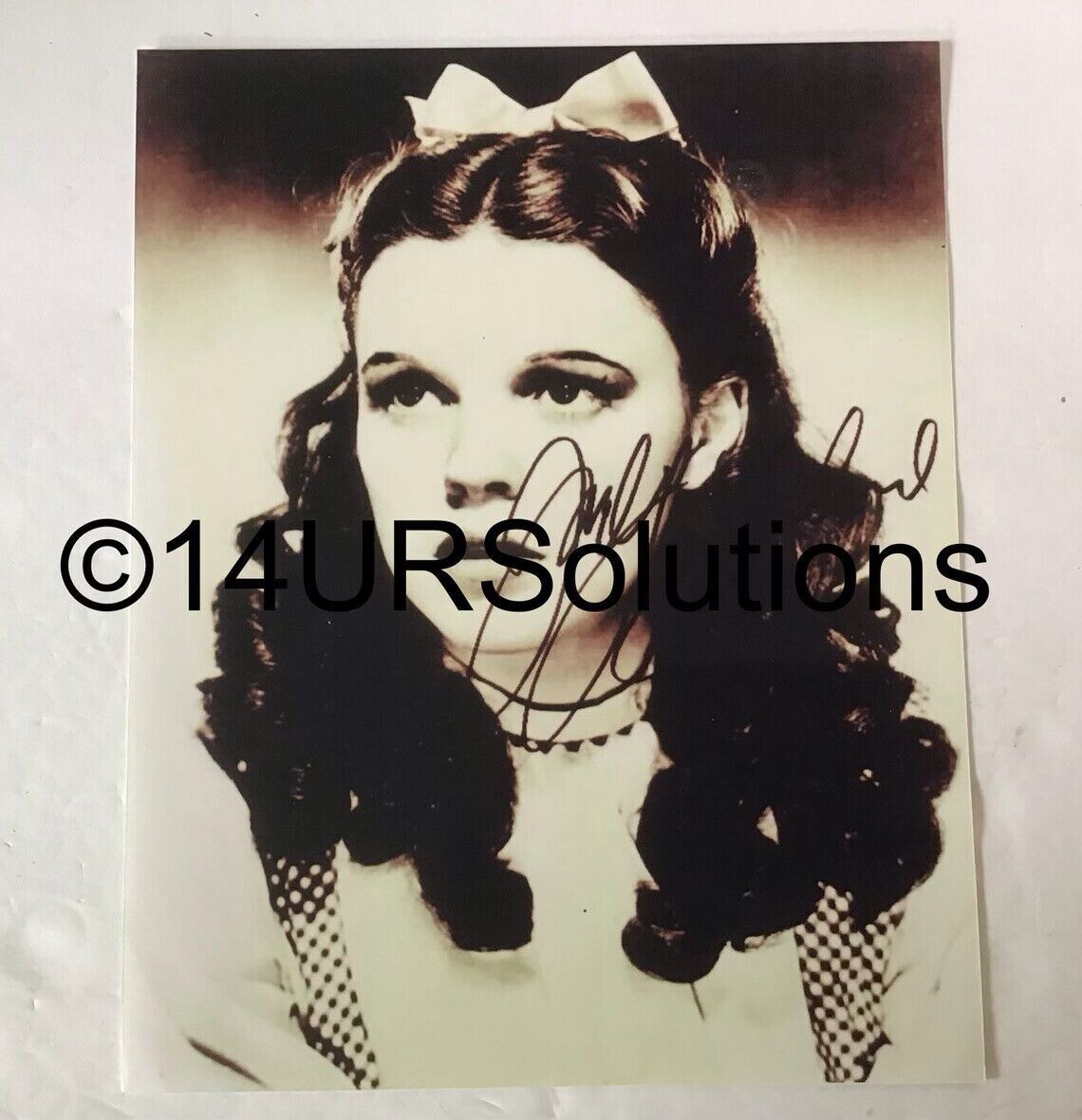 Vintage Photo Judy Garland THE WIZARD OF OZ Autographed Signed Reprint