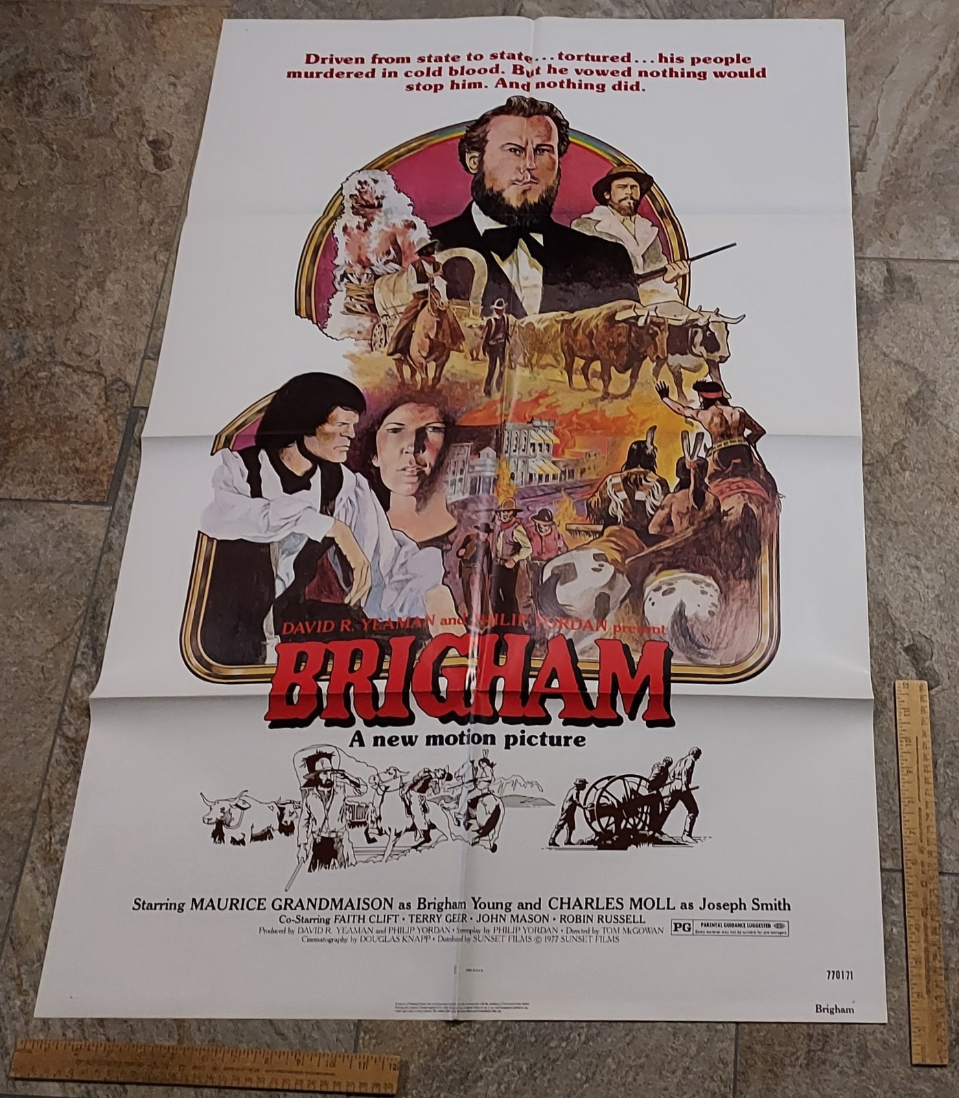 BRIGHAM – © 1977 – MOVIE POSTER – 27 X 41 – listing #8565