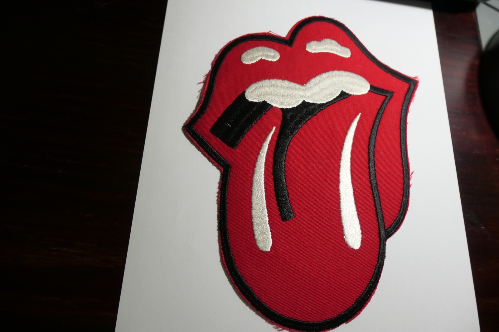 Rolling Stones Tongue Patch Music Rock Band Vintage NOS 70’s 7×9 Inches