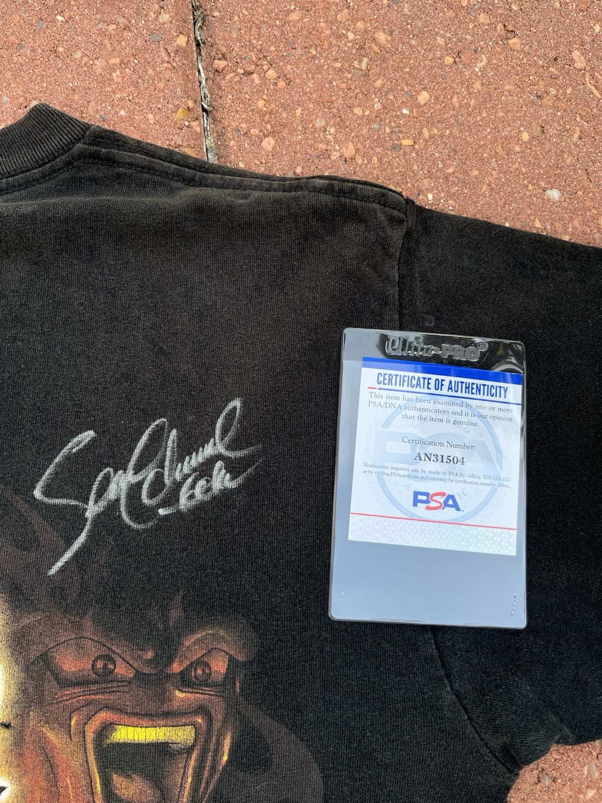 SEAN SCHEMMEL SIGNED GOKU VINTAGE T-SHIRT DRAGON BALL Z DBZ AUTOGRAPH PSA MEDIUM