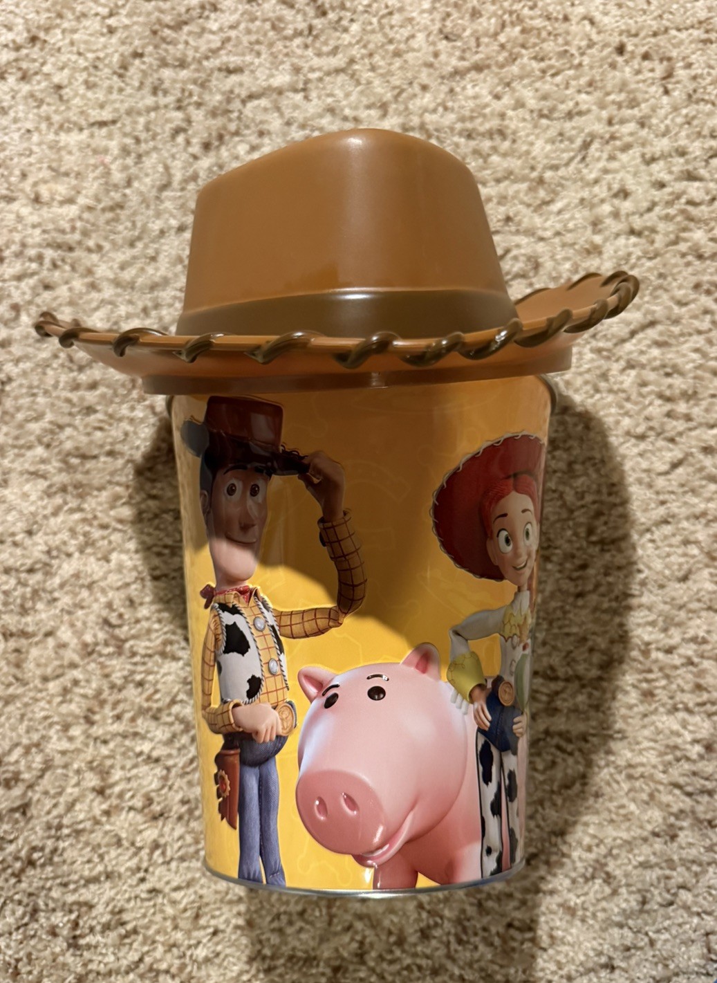Toy Story 5 Popcorn Bucket w/Cowboy Hat Top Cinemark Pixar Woody Buzz Jessie Rex