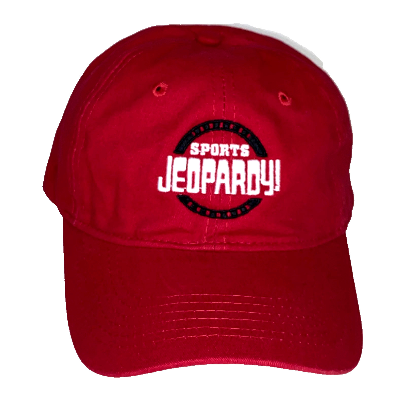 Jeopardy Hat Baseball Cap Red Promo Game Show Sports Cotton Canvas Adj. Strap