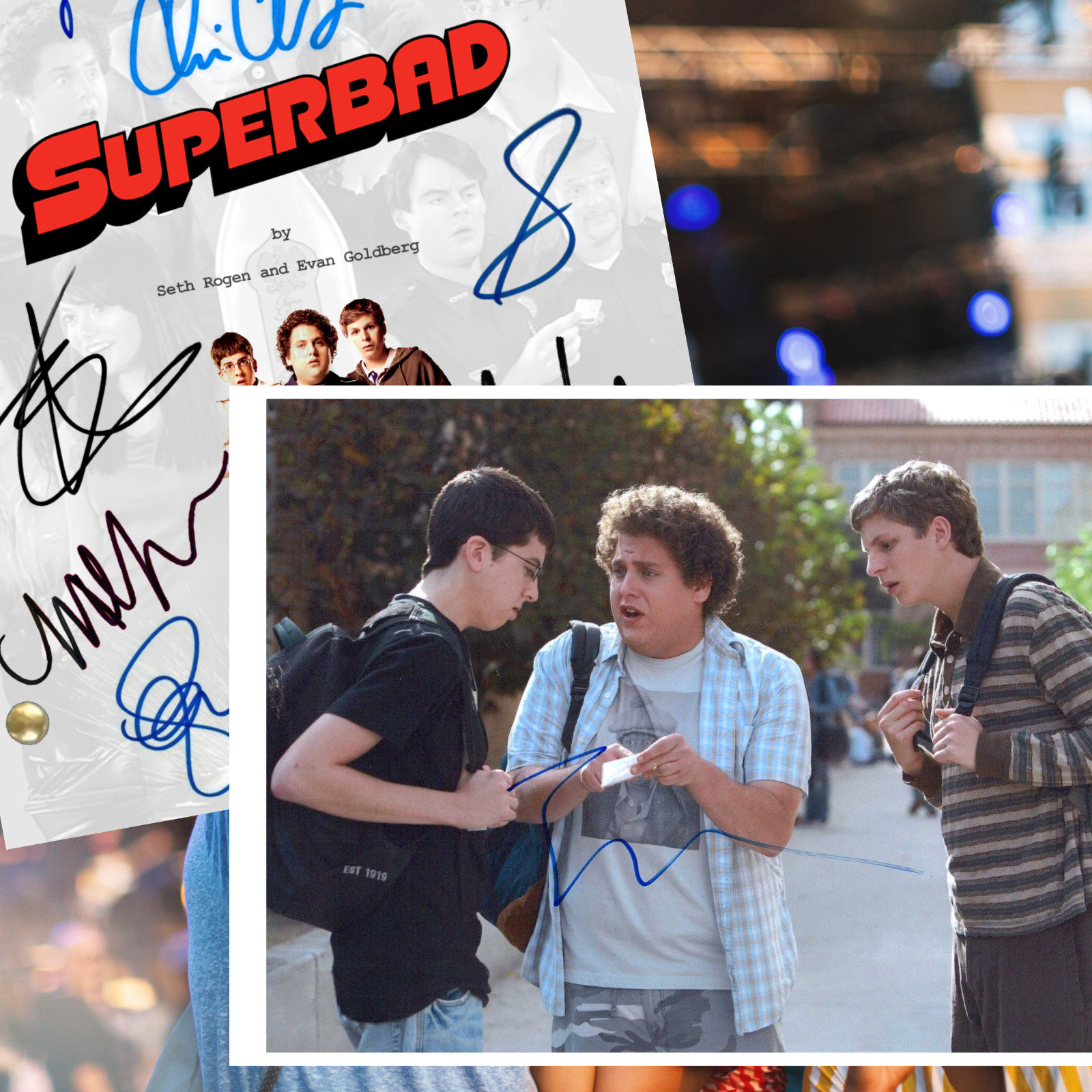 Superbad Movie Script Signed Autograph Reprint & Signed 8×10 Photo Reprints