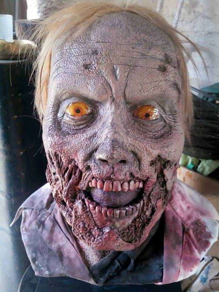 Handmade GREG NICOTERO Zombie BUST The Walking Dead Life Size PROP 1:1 TWD Serie