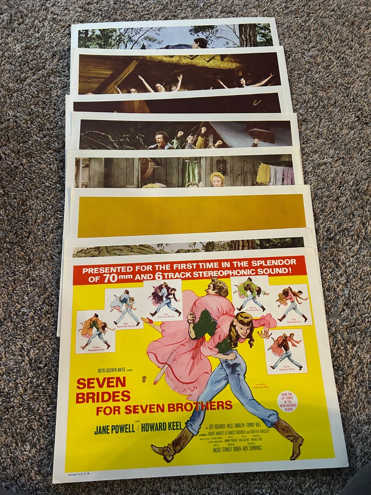 Vintage Movie Lobby Cards (8) “Seven Brides for Seven Brothers” R 60s
