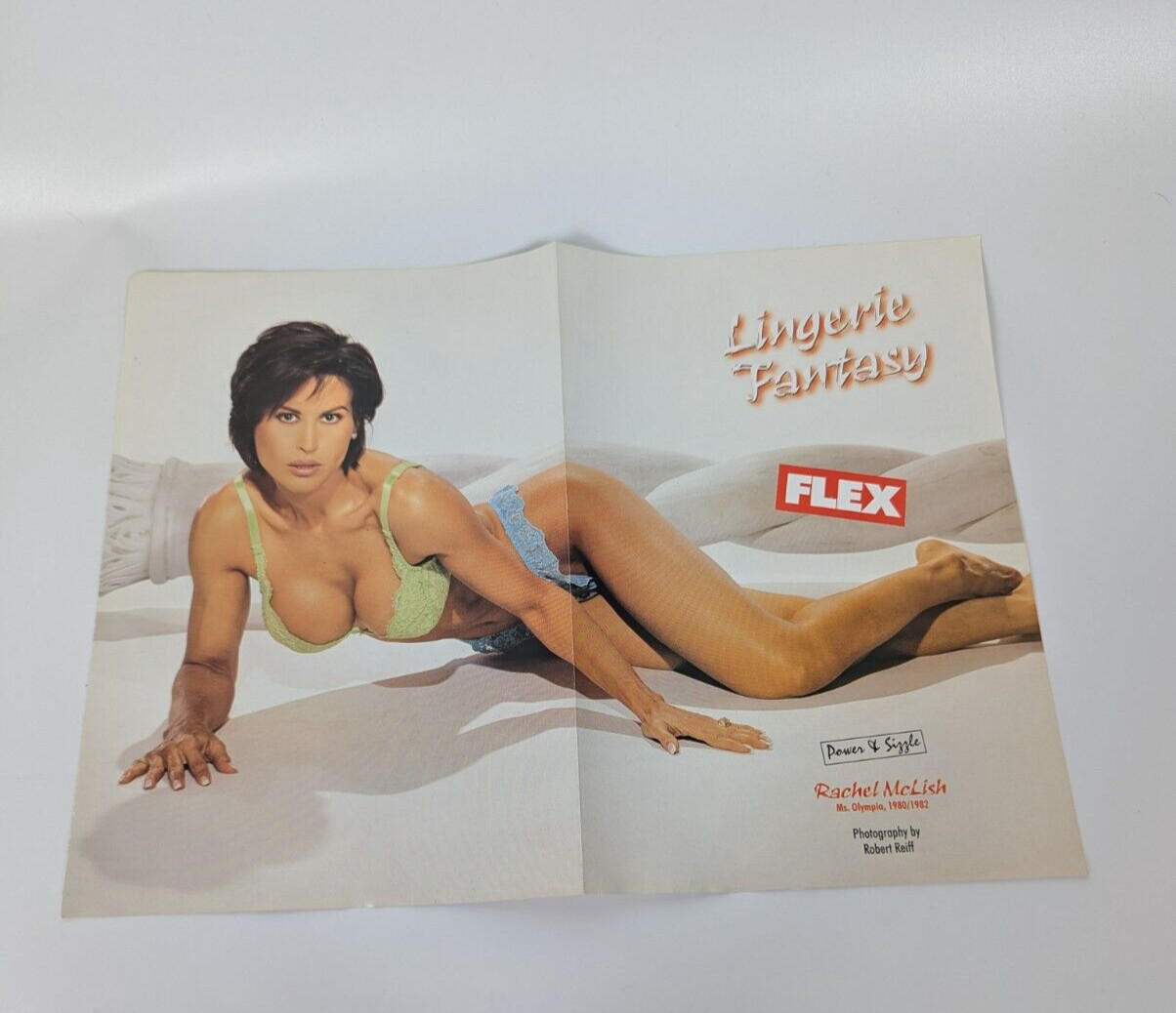 Flex Rachel McLish & Women’s Power & Sizzle Muscle Lingerie Fitness Poster 14×10