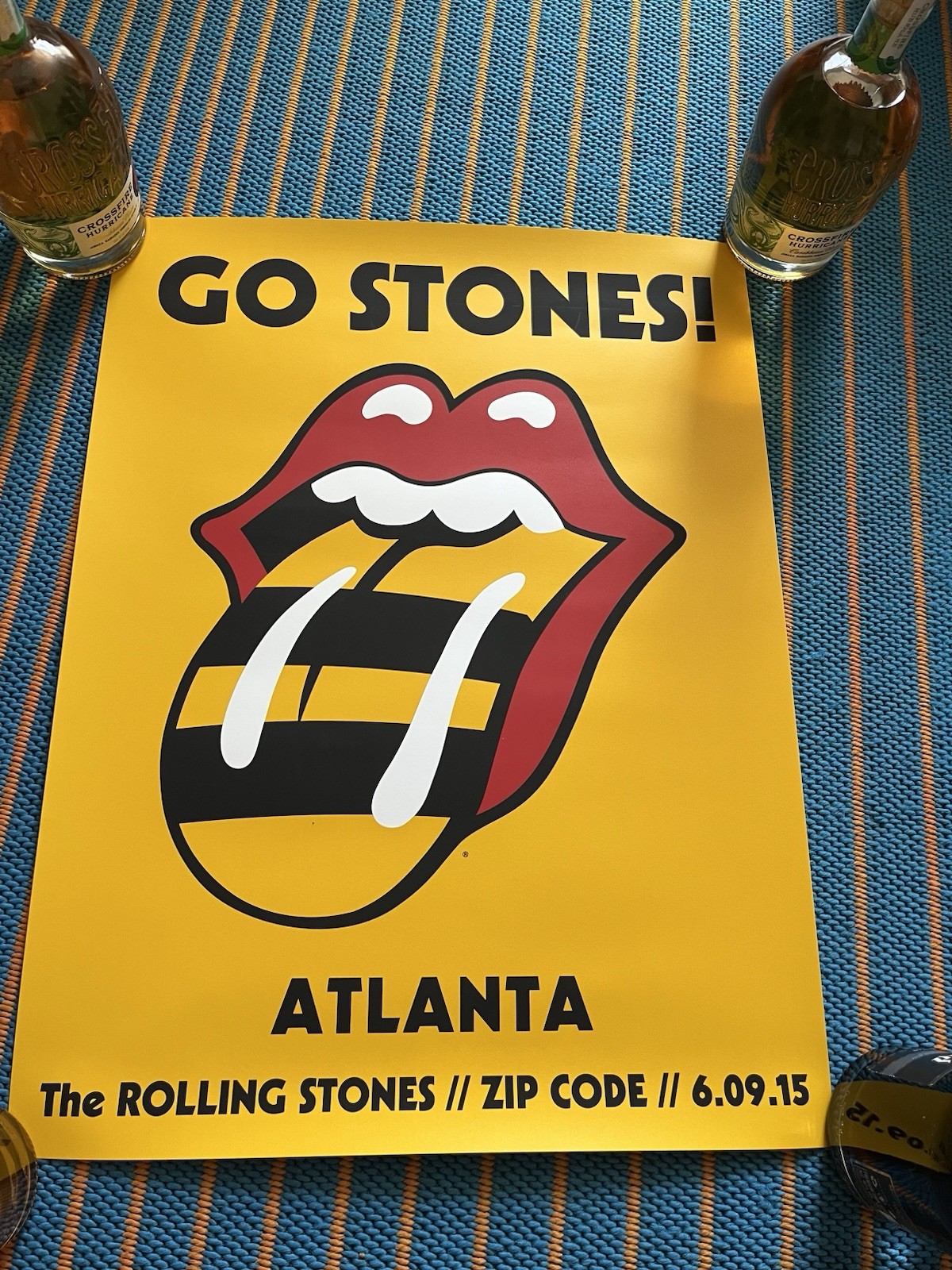 Rolling Stones Ga Tech Atlanta Zip Code 2015 Tour Lithograph Poster Georgia ACC