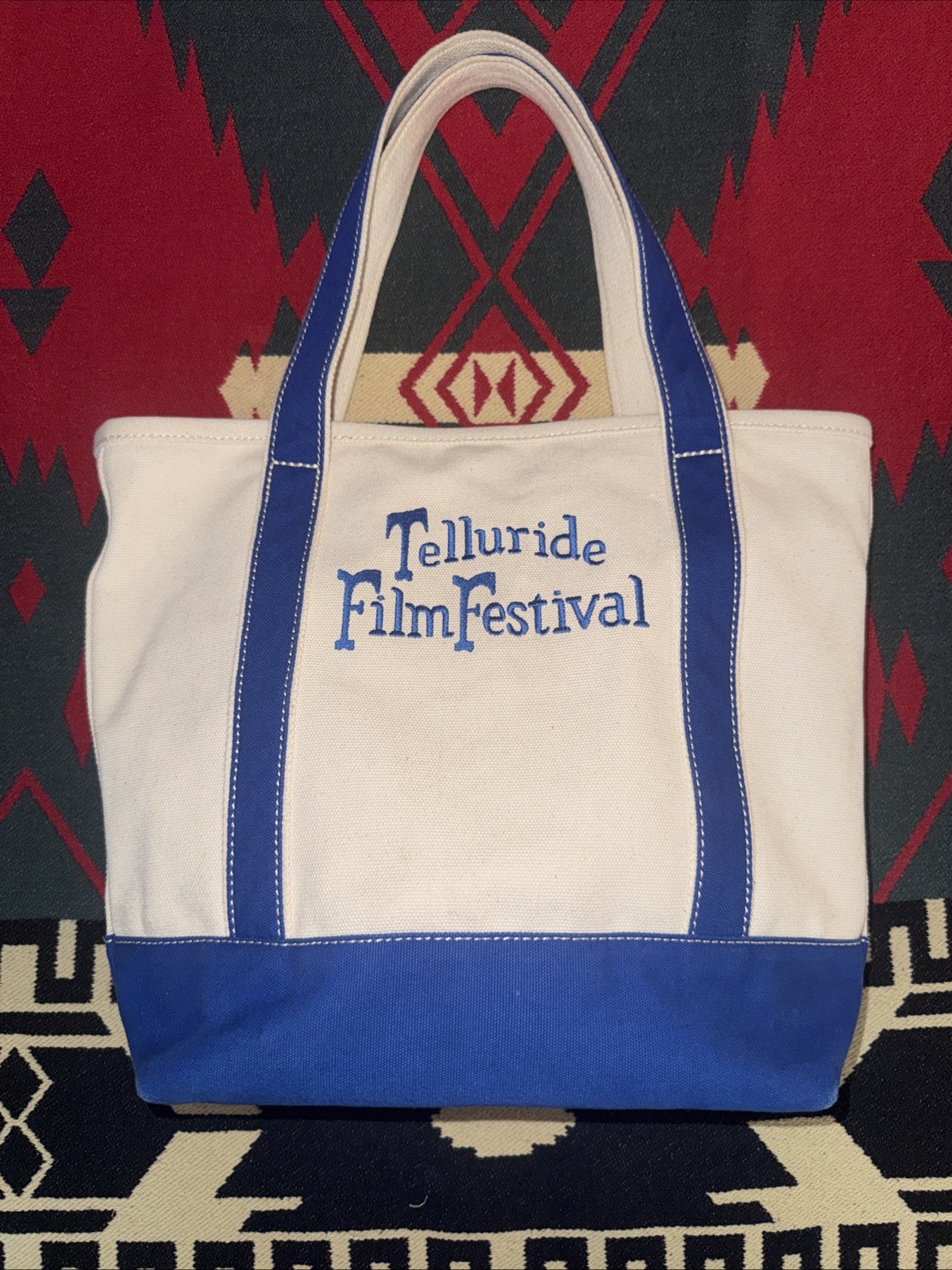 Telluride Film Festival Lands End Canvas Blue Tote Bag