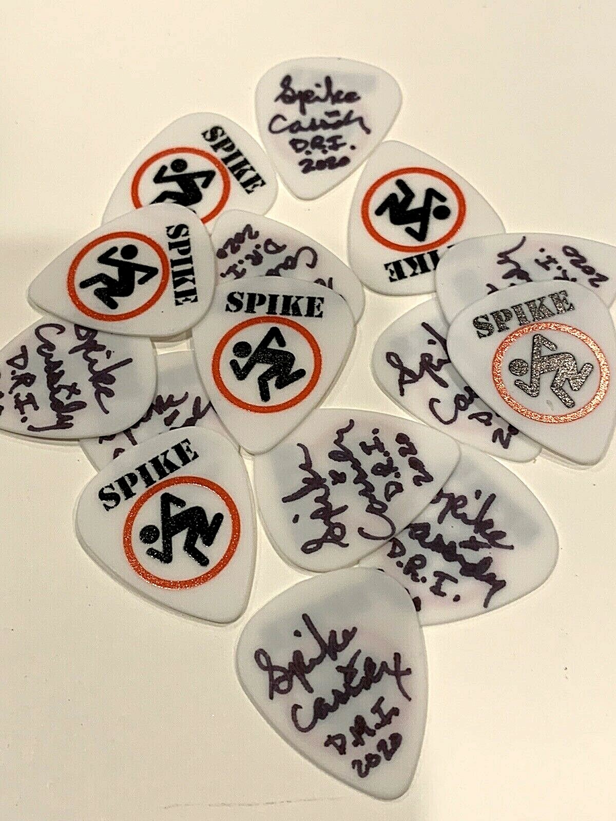 Spike Cassidy D.R.I. Guitar Pick (signed) dirty rotten imbeciles DRI NEW white