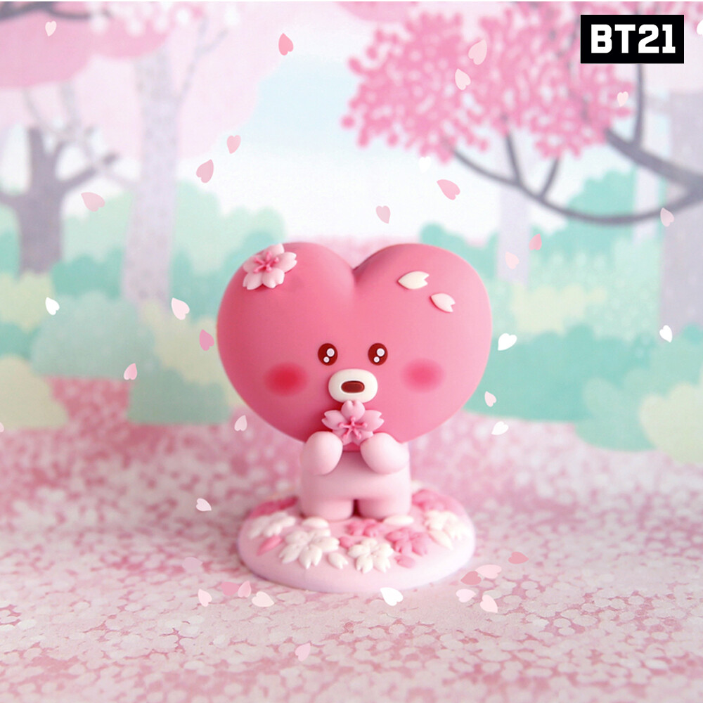 BTS BT21 Official Goods minini Figure Cherry Blossom Ver + Tracking Number