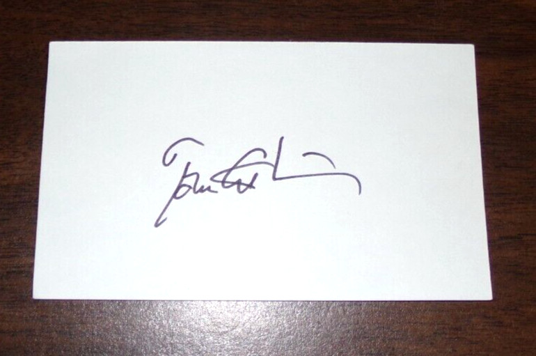Tom Atkins Autographed 3×5 Index Card Actor The Fog Lethal Weapon Creep Show
