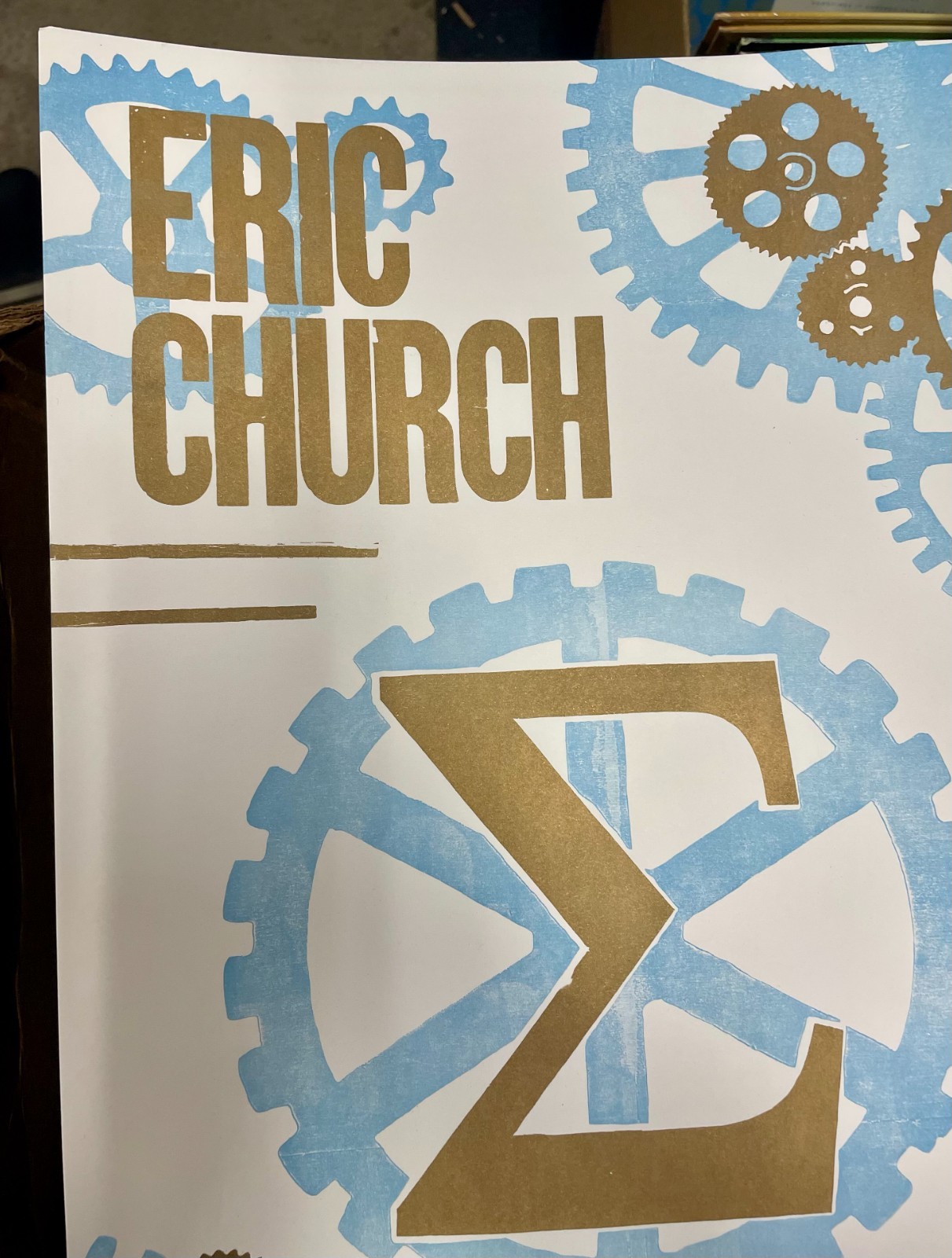 ERIC CHURCH EVANGELINE VS THE MACHINE RECORD RELEASE PARTY POSTER COUNTRY 22X15