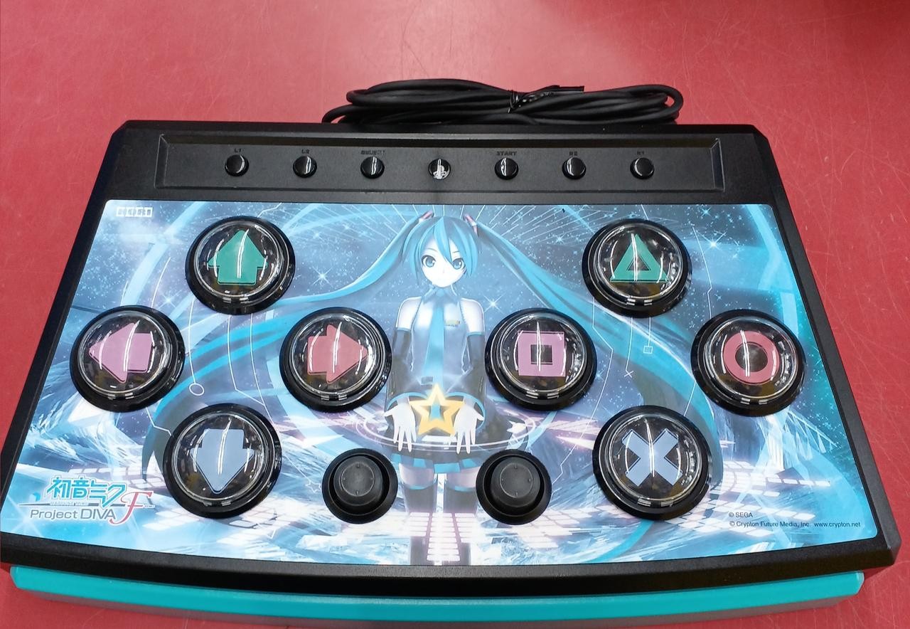 PS3 Hatsune Miku Project DIVA-F Mini Arcade Controller Black HP3-900 HORI