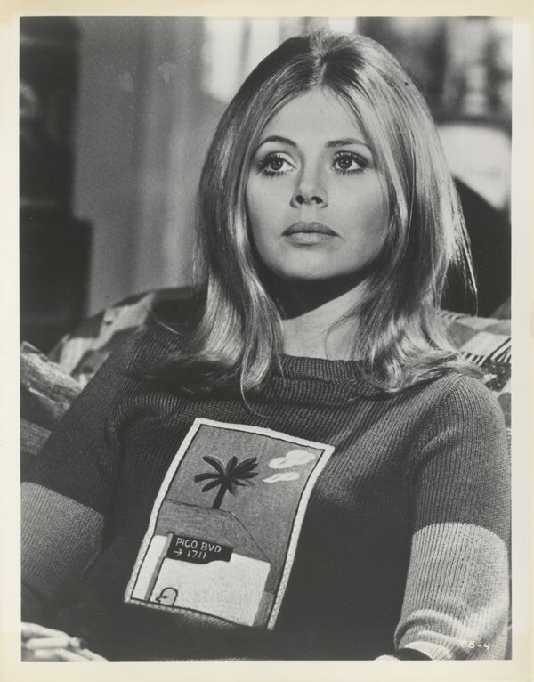 Britt Ekland Baxter! Pico Blvd Sweater Girl Glamour Original 8×10 Photo 1973
