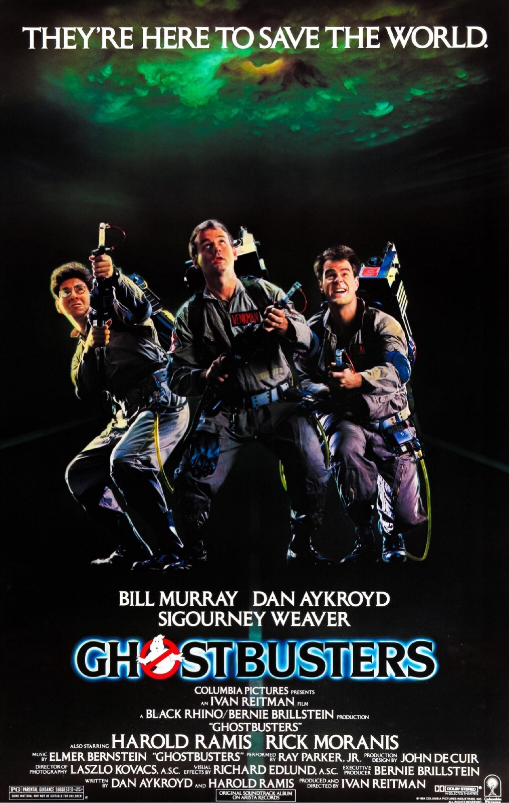 1984 Ghostbusters Movie Poster 11X17 Venkman Spengler Stantz Winston Dana 👻🌆🍿