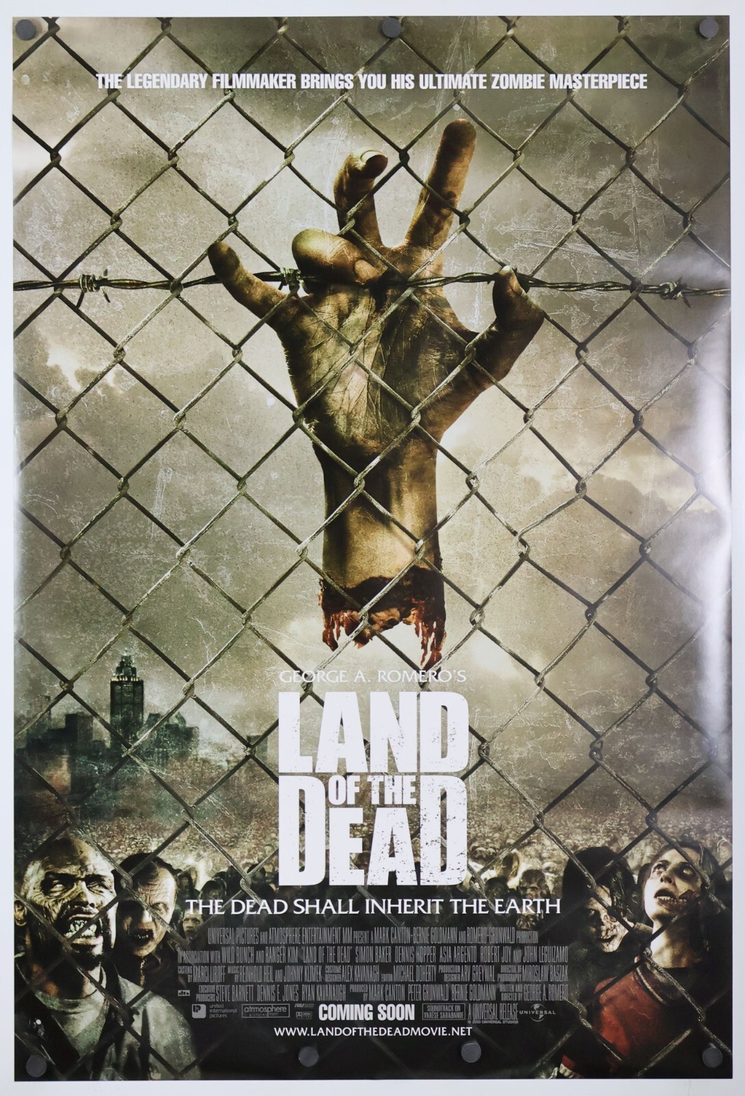 Land Of The Dead original DS movie poster 27×40 INTL FINAL – 2005 Romero Zombies