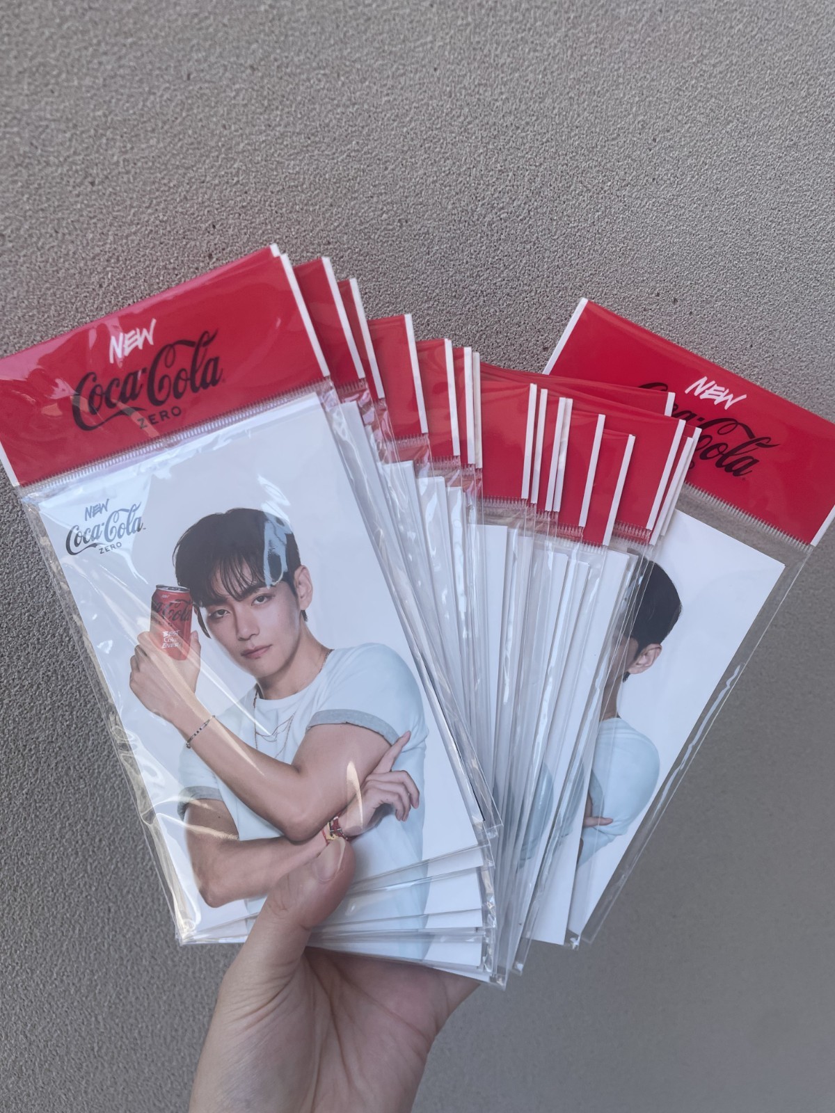 BTS V Official COCA COLA Postcard Set (4pcs) limited edition
