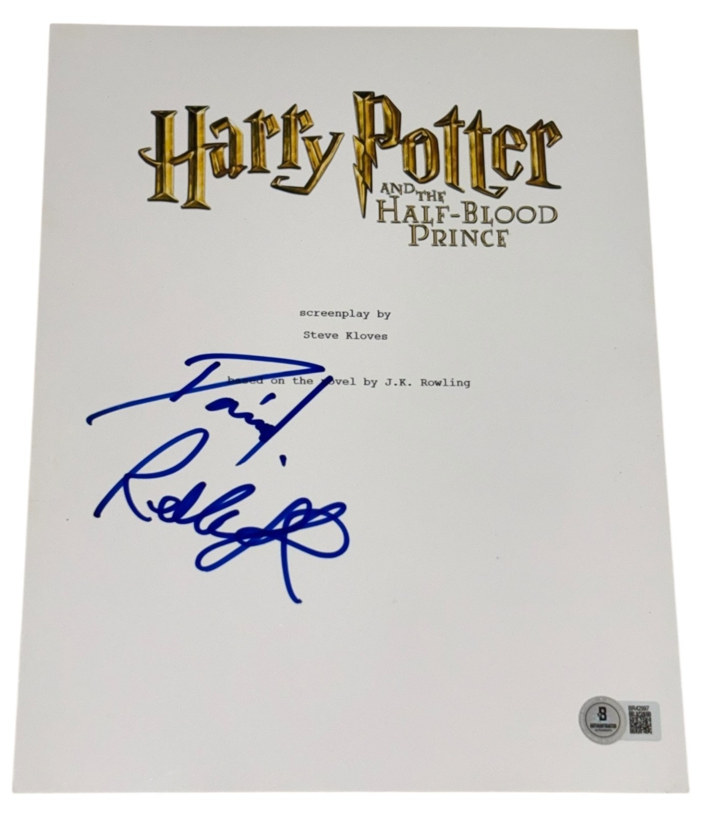 Daniel Radcliffe Signed Harry Potter and the Half-Blood Prince Script Beckett