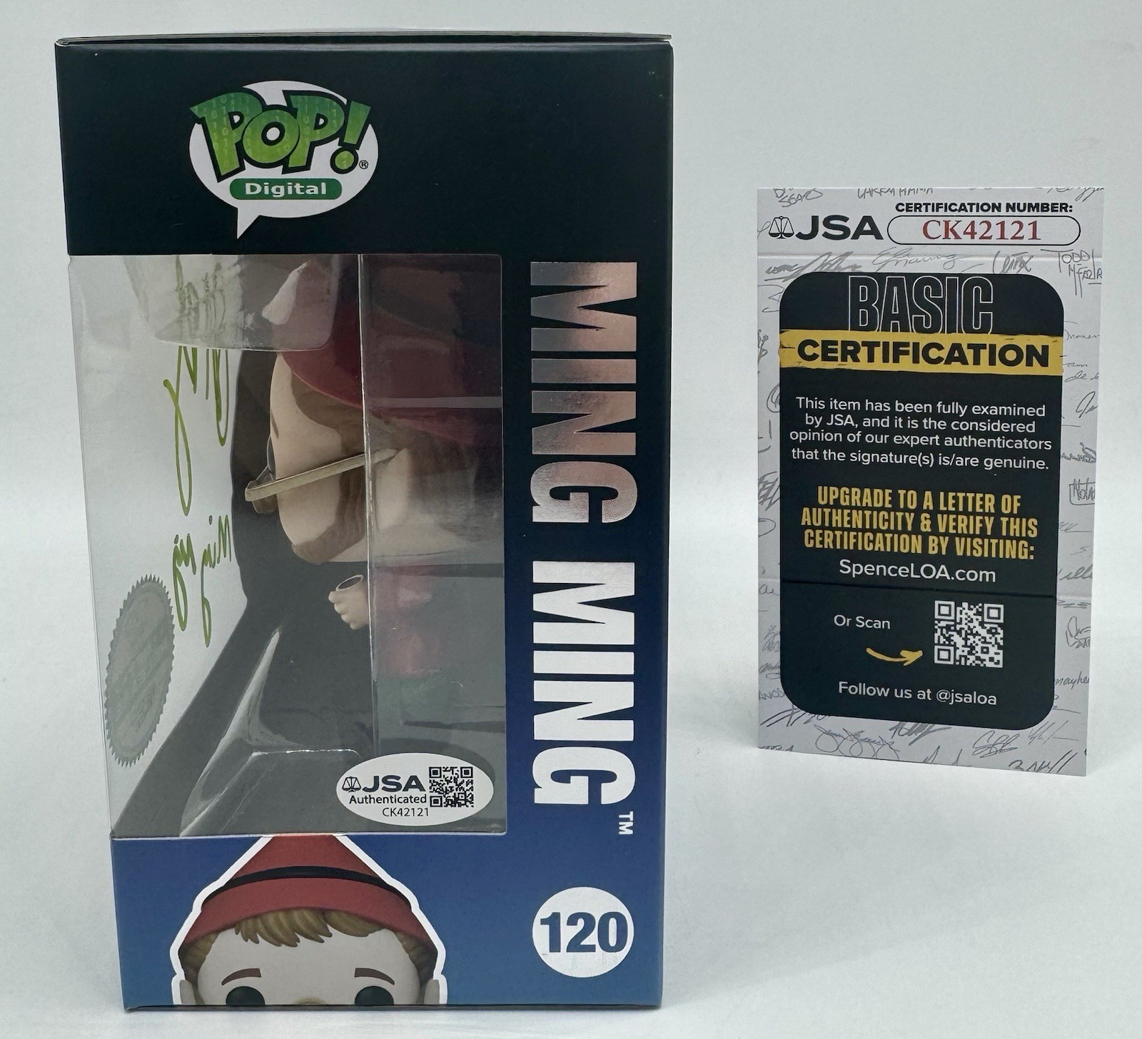 PETER BILLINGSLEY SIGNED AUTOGRAPH ELF “MING MING” INSCRIBED FUNKO POP + JSA COA