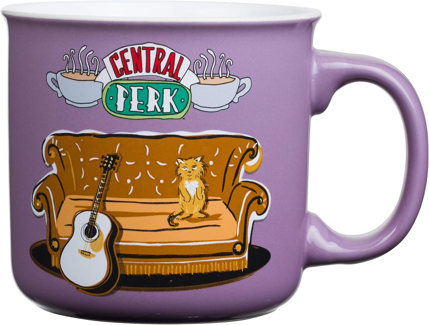 Friends Central Perk Smelly Cat, Iconic Orange Couch, Pheobe’S Guitar Ceramic Ca