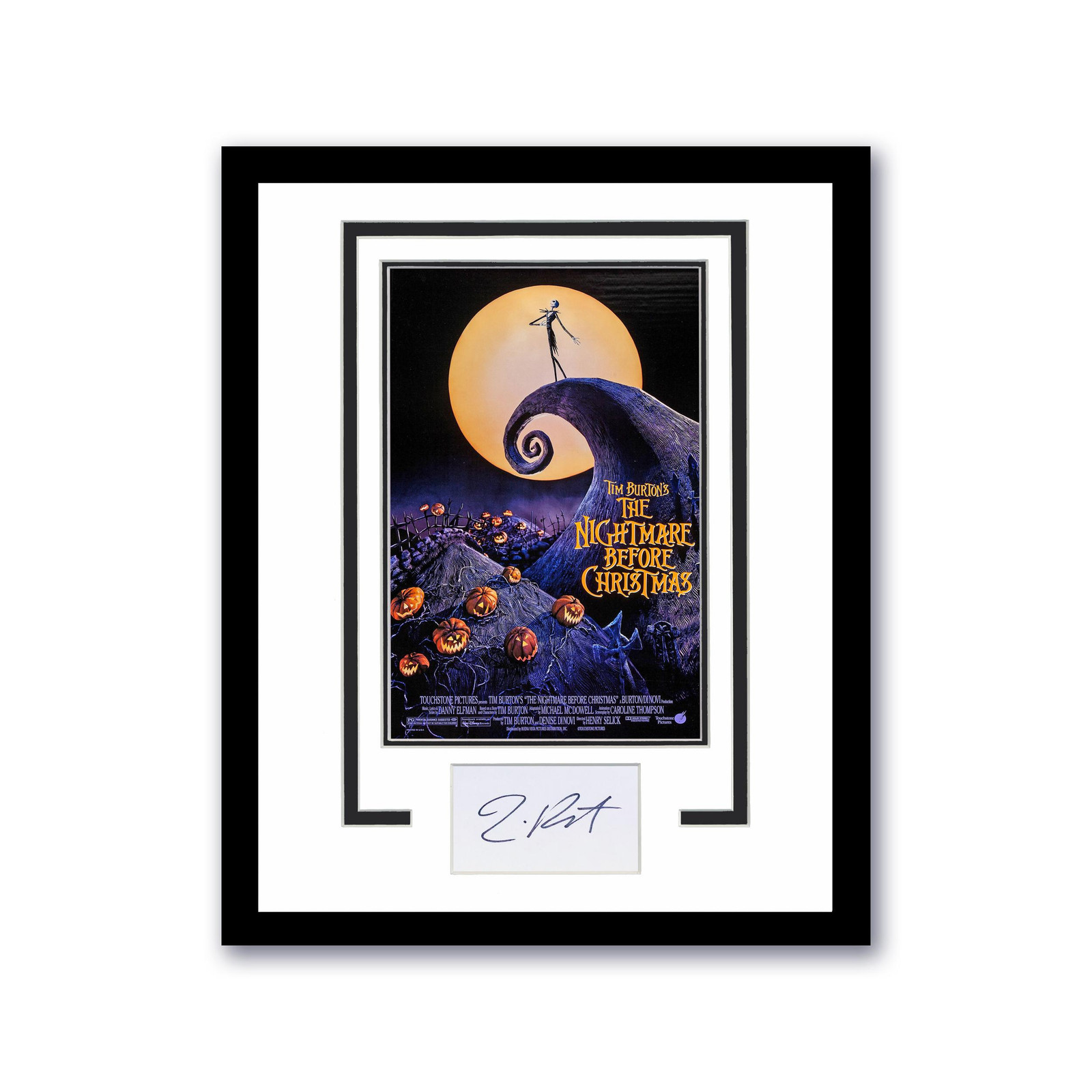 Nightmare Before Christmas Tim Burton Signed 11×14 Framed Photo Poster ACOA