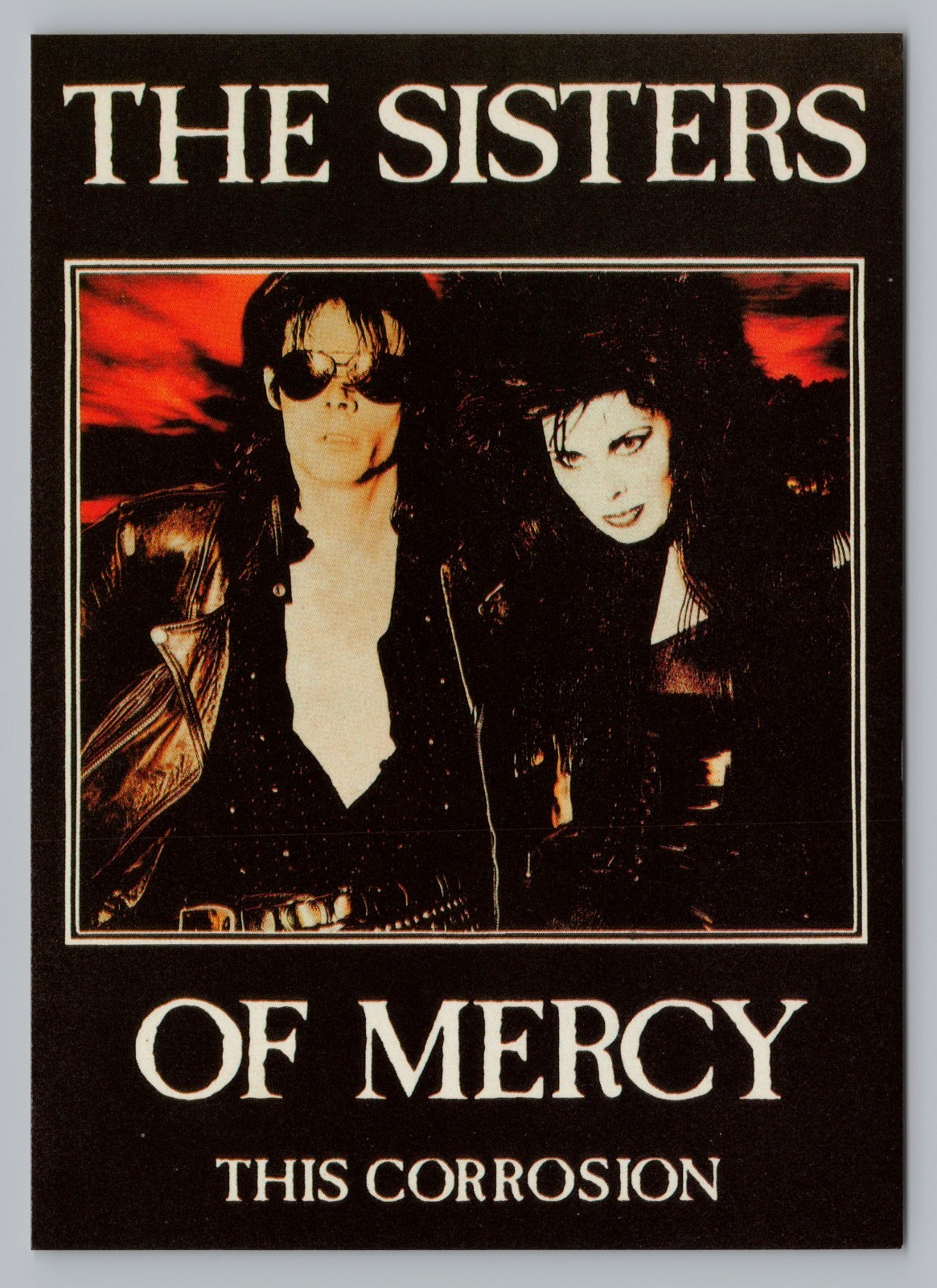 The Sisters Of Mercy This Corrosion, Vntg Import Postcard 4×6 “Mini Poster” B10