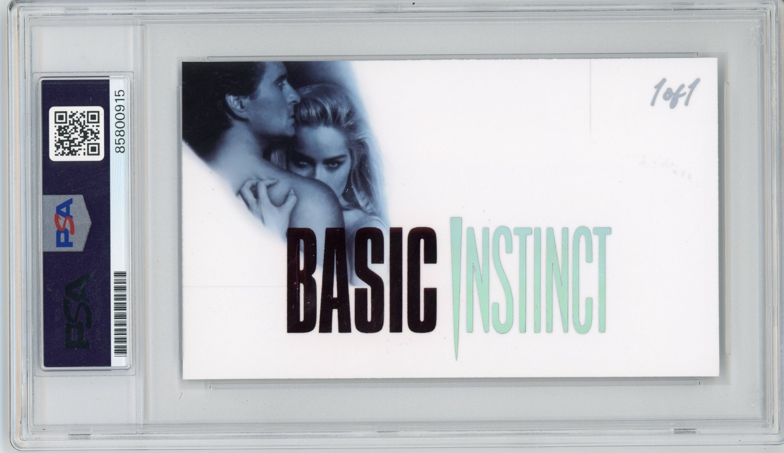 Sharon Stone Signed Cut Custom Basic Instinct 3×5 Card PSA DNA Slabbed AUTO