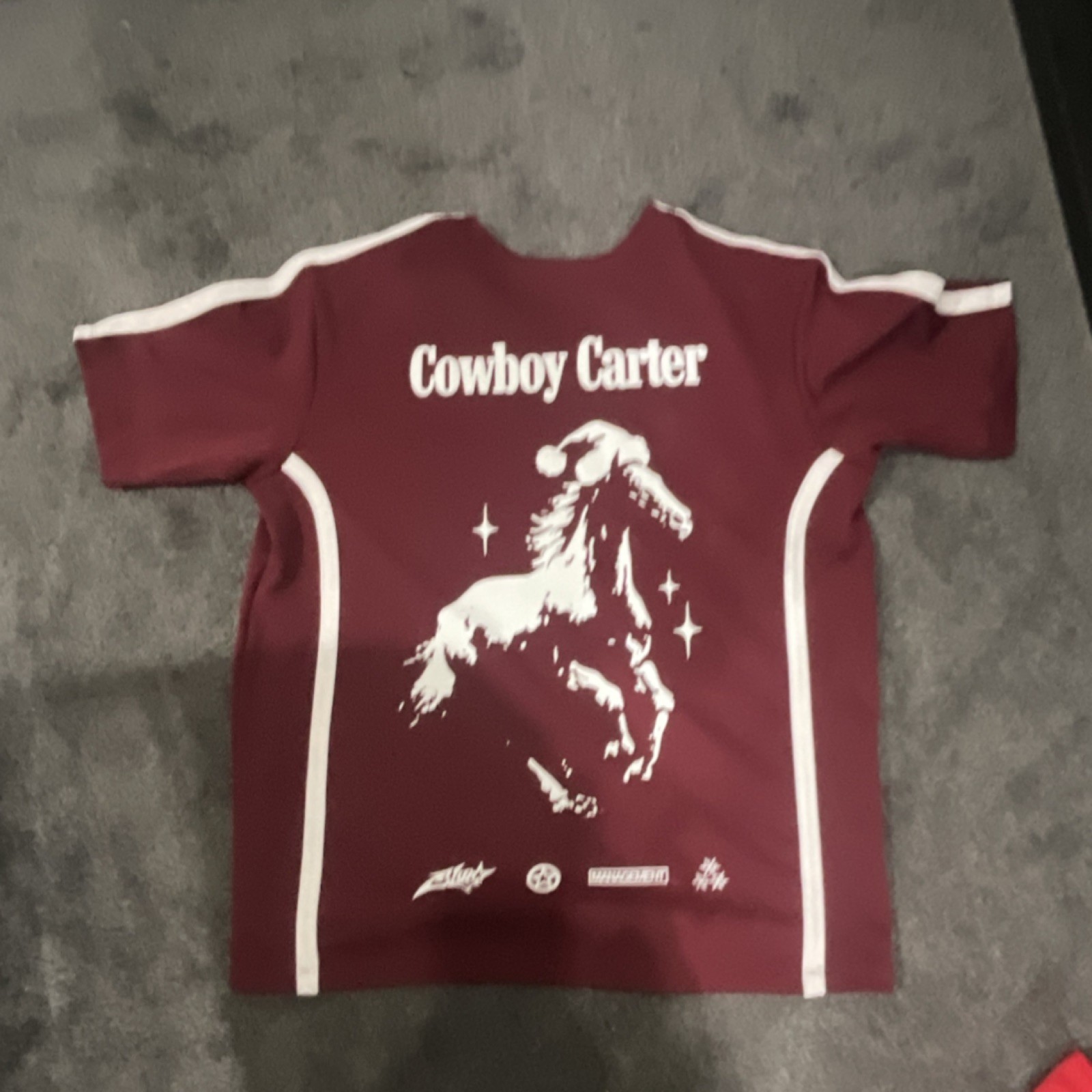 Beyoncé Cowboy Carter Blue Ivy Maroon 100% Polyester T-Shirt Size S