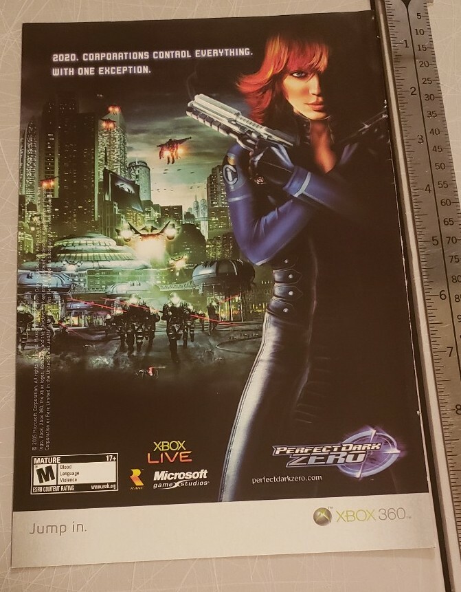 Perfect Dark Zero Xbox 360 RARE Advertisement
