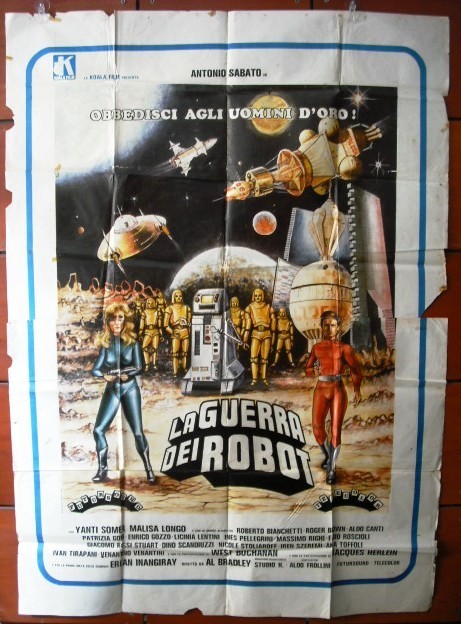 2sht La Guerra dei Robot Italian Movie Poster 1970s