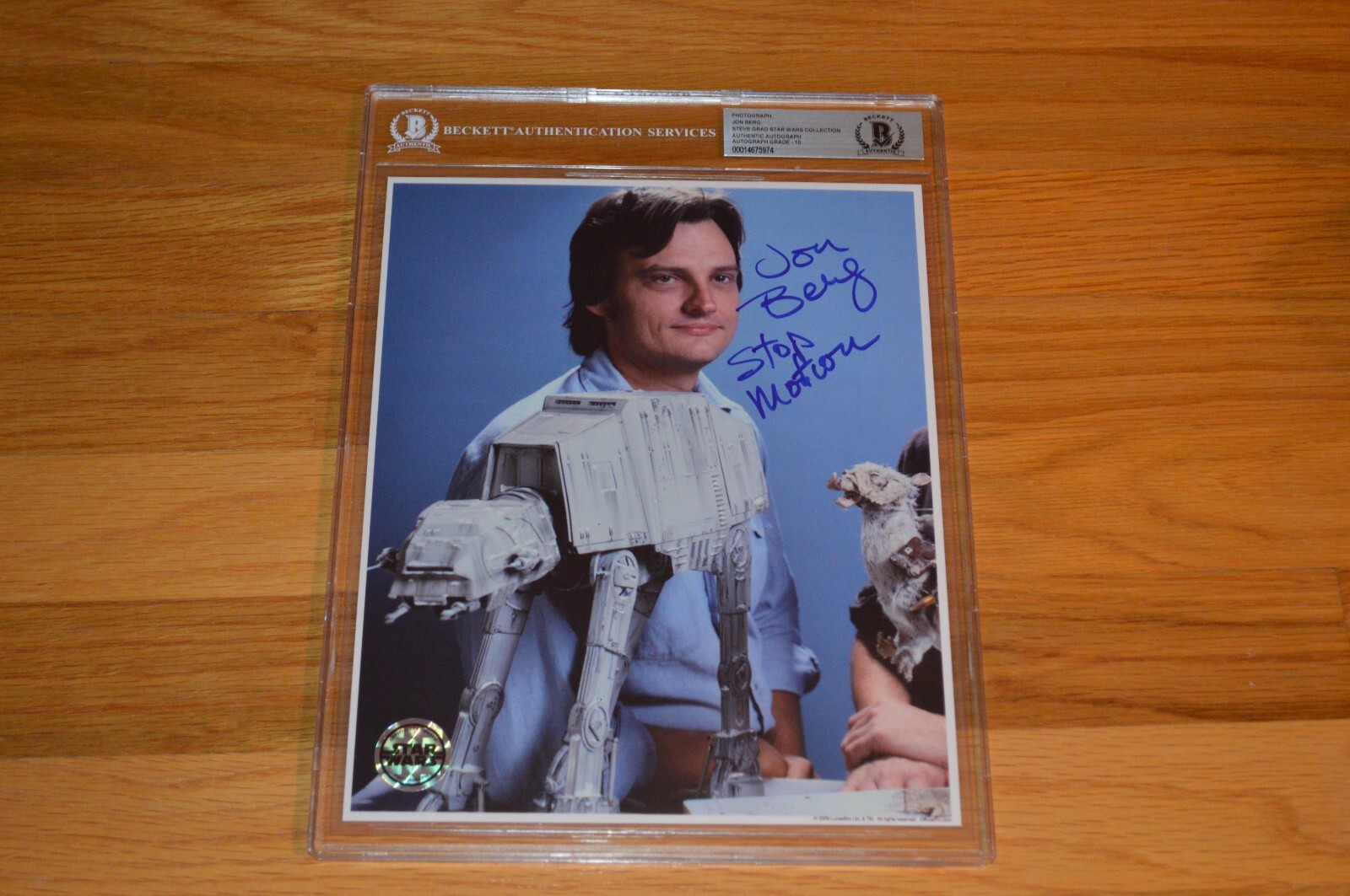 STAR WARS ~ Jon Berg Autographed 8×10 “Stop Motion” Photo ~ BGS Encapsulated COA