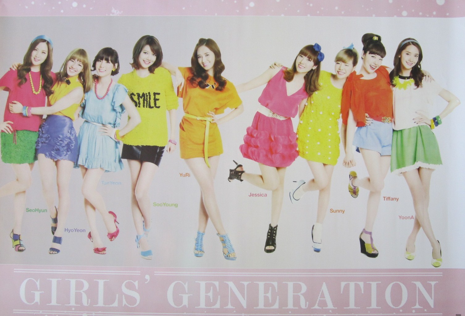 GIRLS GENERATION “COLORFUL SKIRTS & DRESSES” POSTER – Korean K-Pop Music Group