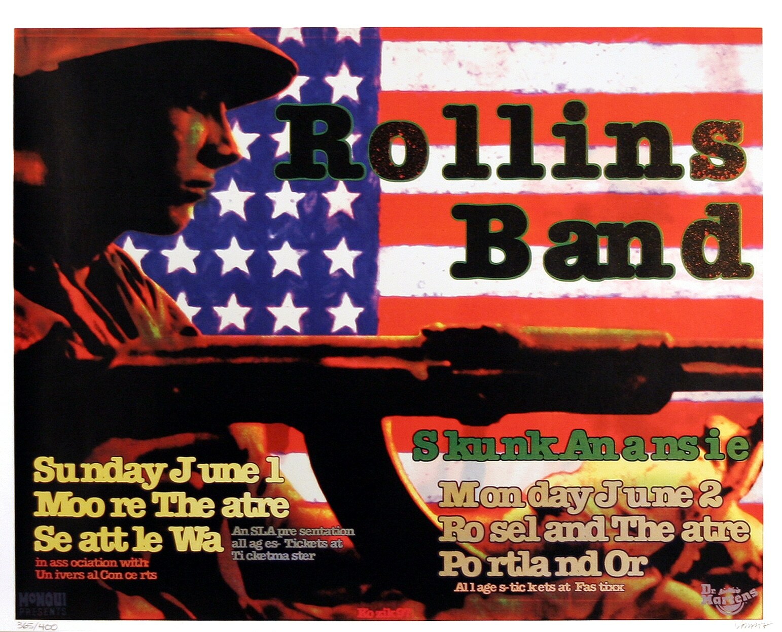 Rollins Band Concert Poster Seattle 1997 Frank Kozik