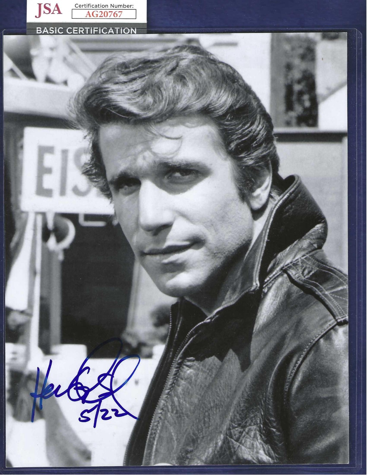 Henry Winkler Autographed 8×10 Photo Happy Days Television Actor JSA COA