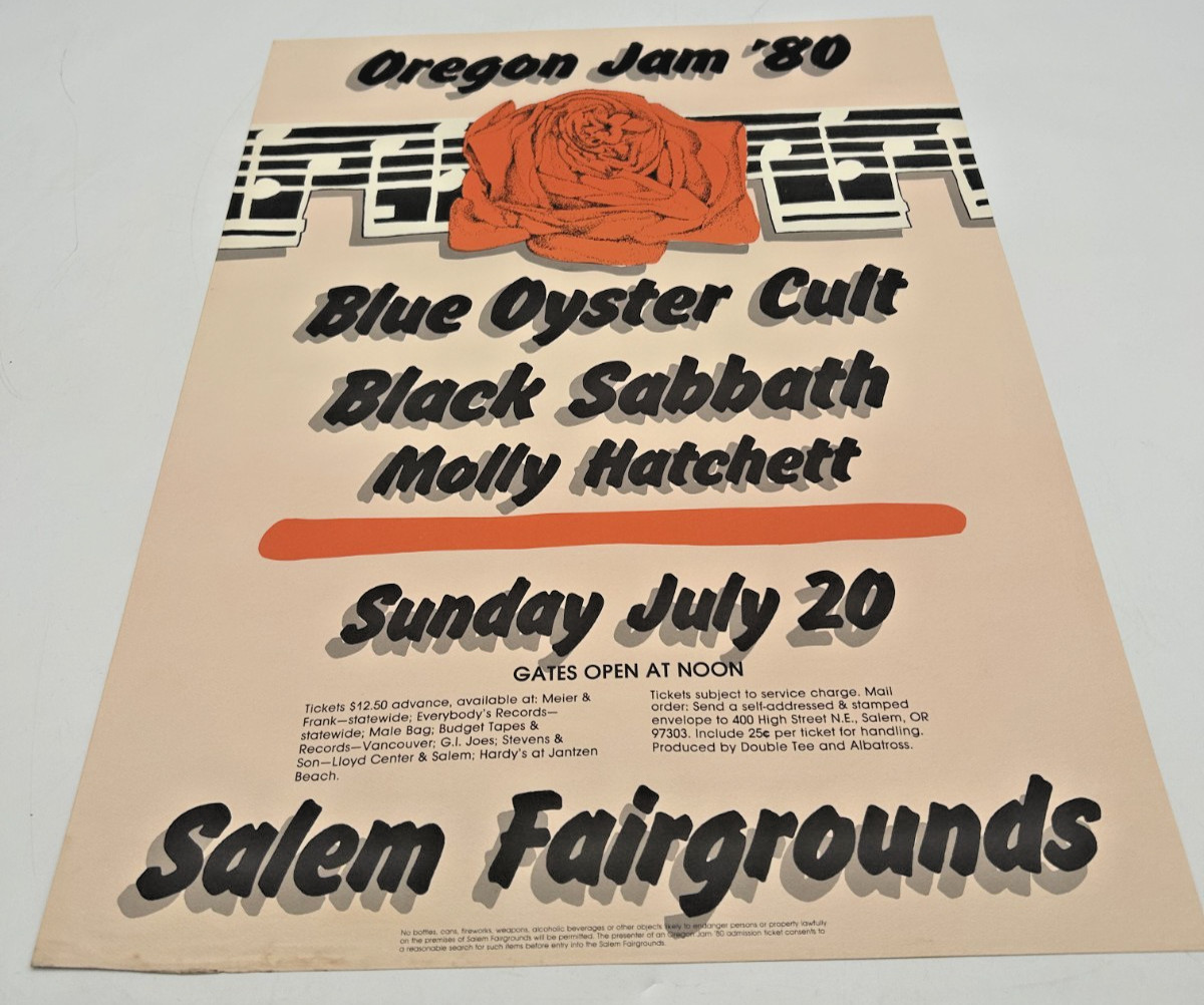 OREGON JAM | 1980 | POSTER | SALEM FAIRGROUNDS | JULY 20th