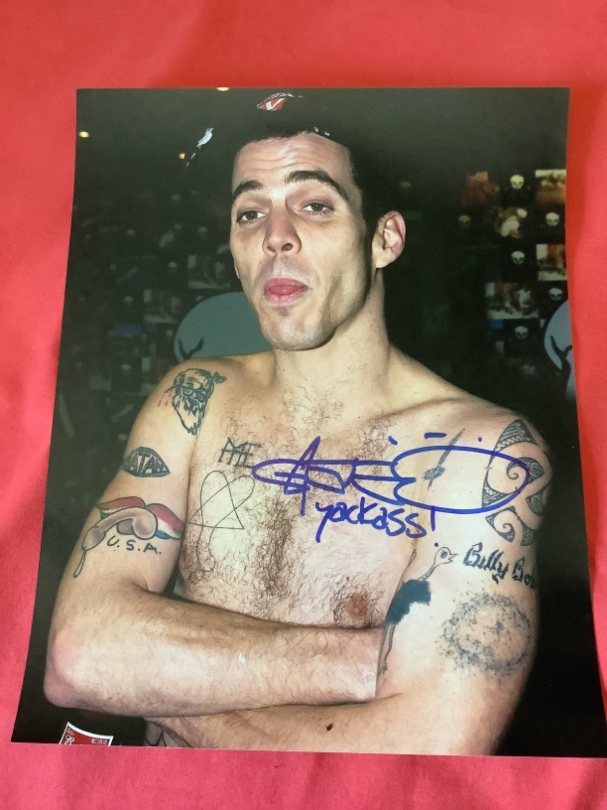 STEVE O GLOVER SIGNED 8×10 PHOTO AUTOGRAPH JACKASS MOVIE ACTOR AUTO COA