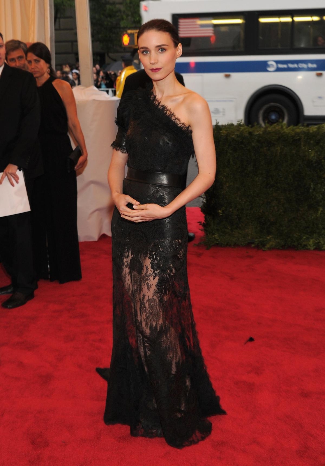 A Rooney Mara Posing Black Dress 8×10 Picture Celebrity Print