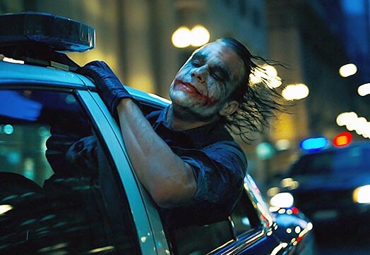 The Dark Knight 2008 Heath Ledger Joker riding police car Photo – CL0606