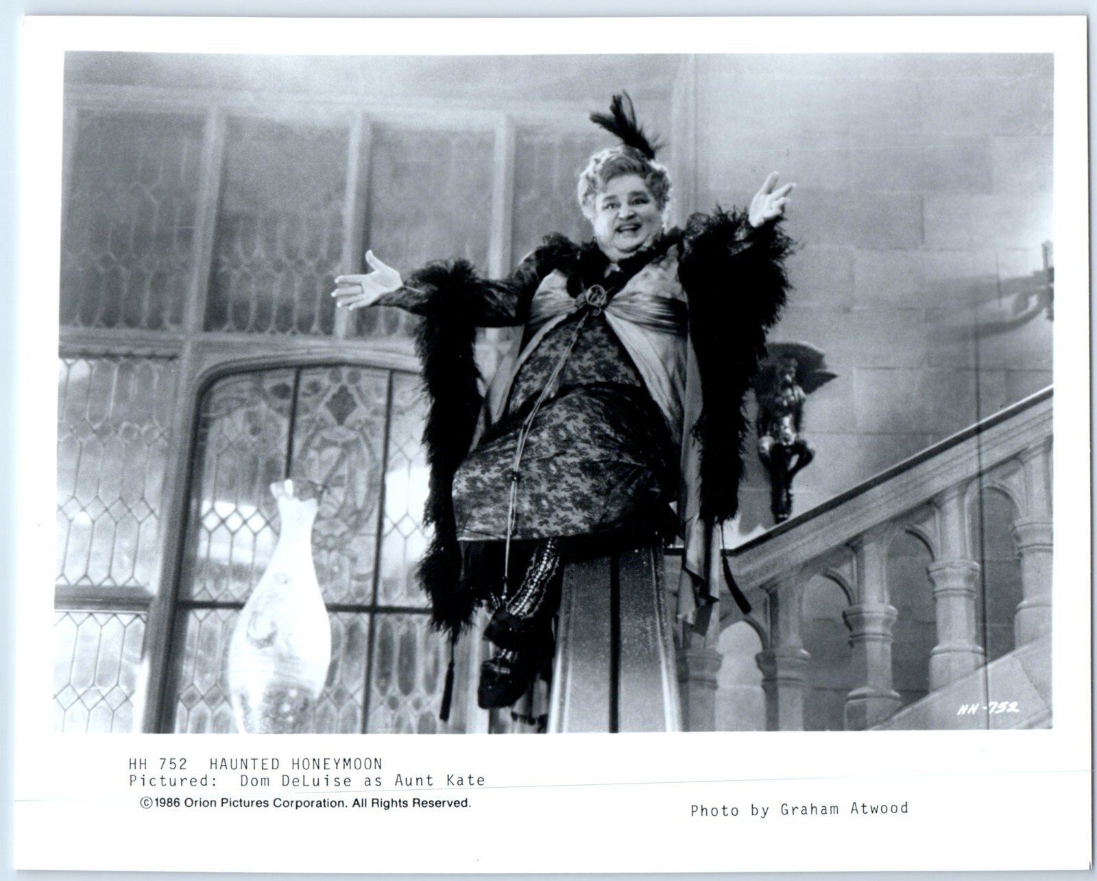 Dom DeLuise HAUNTED HONEYMOON 1986 Movie Press Publicity Photograph 8×10″