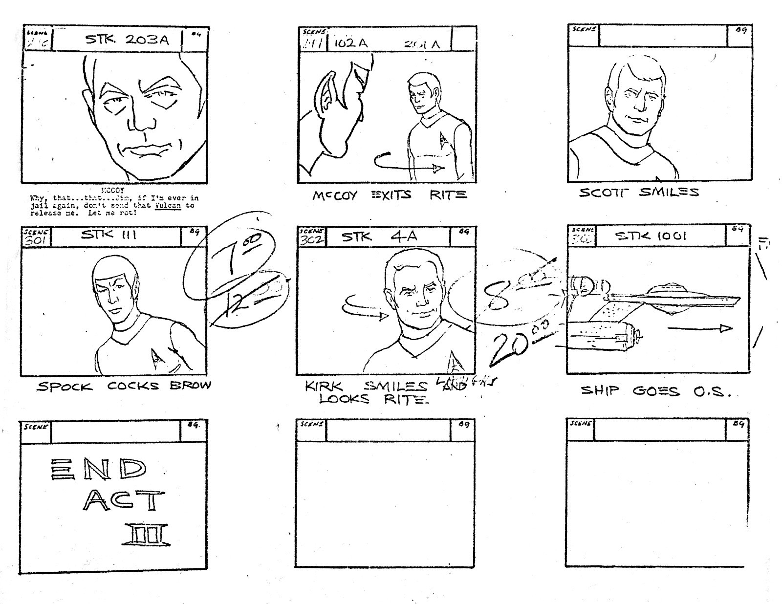 Animated Star Trek “Albatross” Script, Storyboard, Model Sheets – Reprint