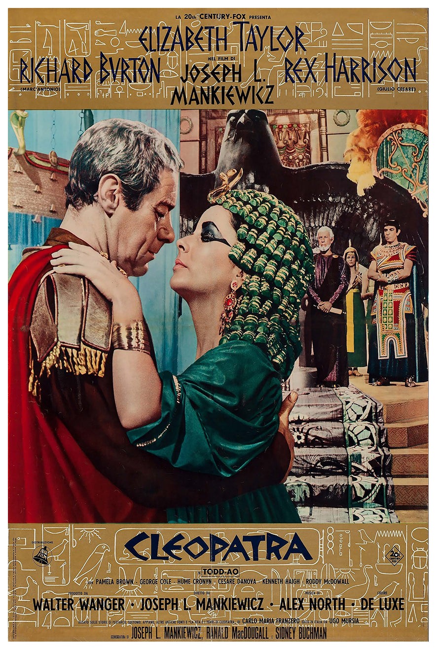 Cleopatra 1963 – Richard Burton – Italy 3 – Classic Movie Poster