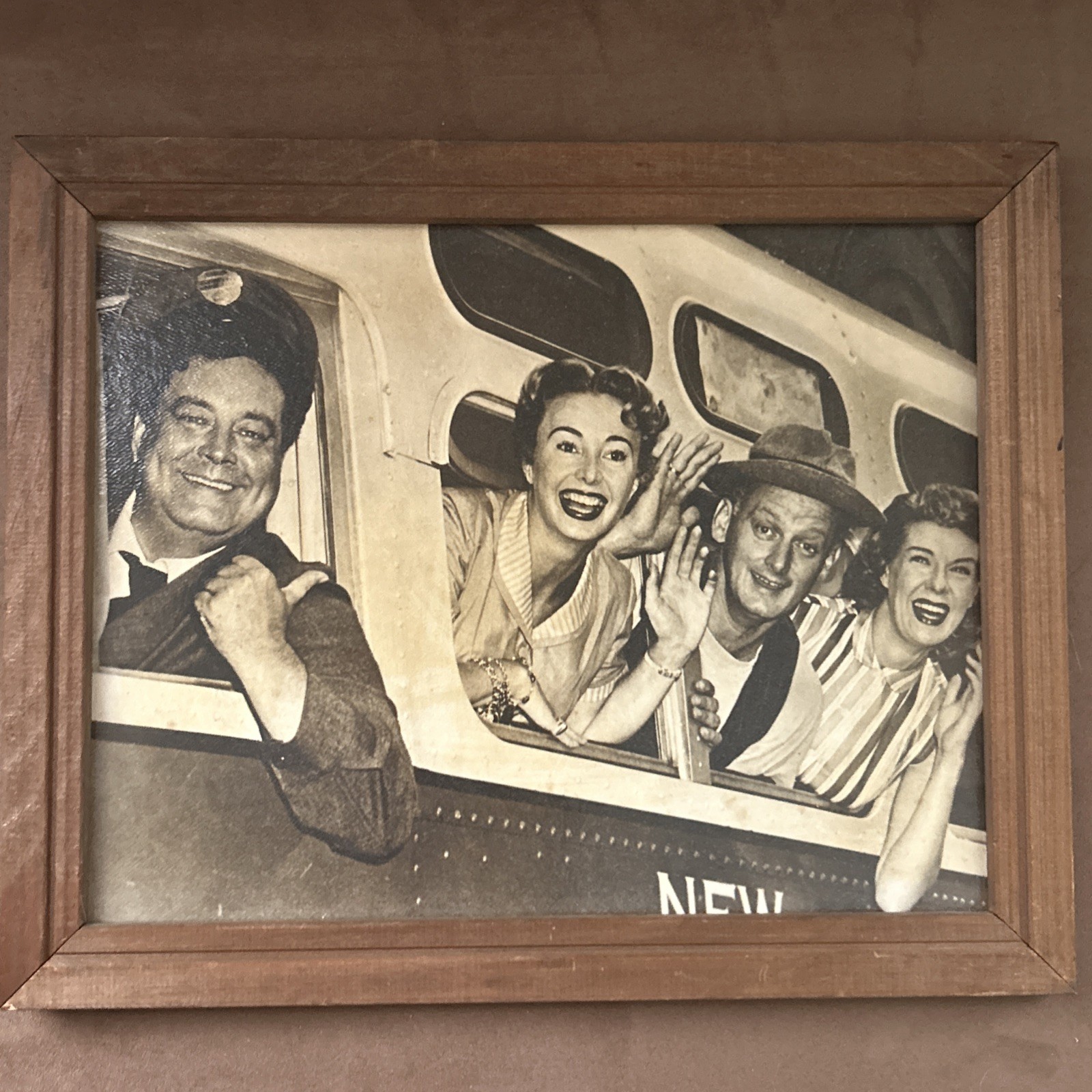 Honeymooners Bus Scene Framed Hard Photo CL # 63 Special Order 11×14