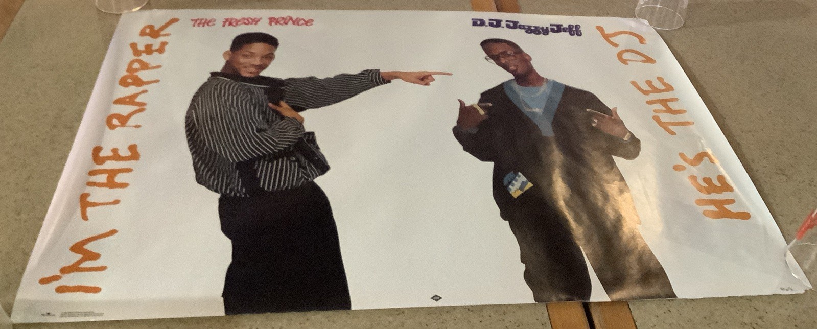 VINTAGE 1988 Fresh Prince Of Bel-Air Will Smith DJ Jazzy Jeff (24×36”) Poster