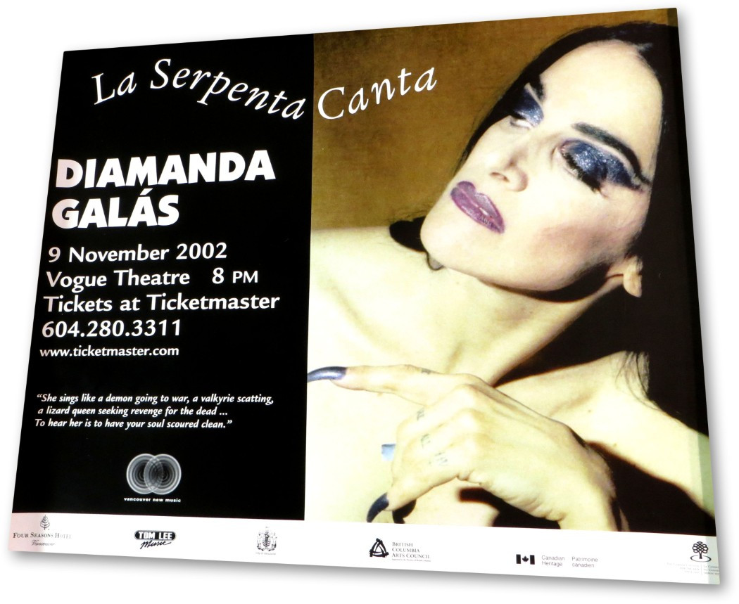 Diamanda Galas 15X19 Poster La Serpenta Canta Vogue Theater