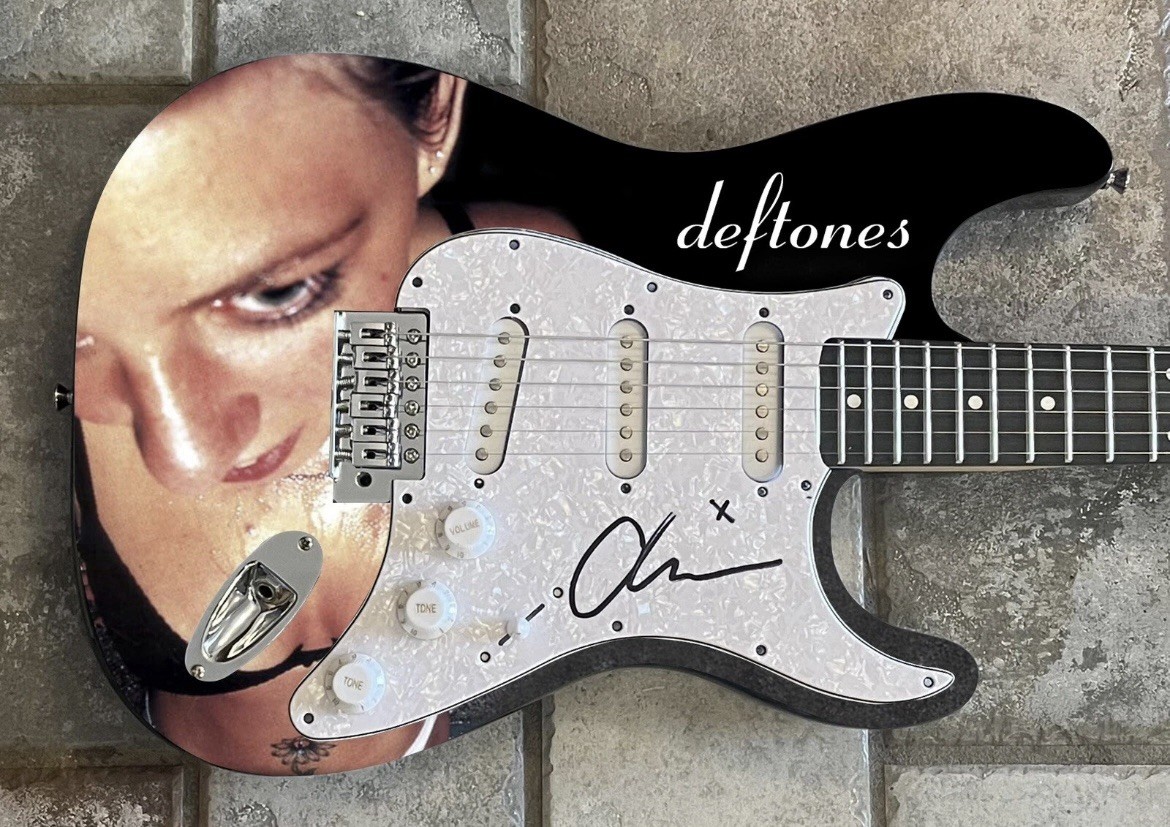 Chino Moreno Deftones Signed Custom Around The Fur Electric Guitar PROOF