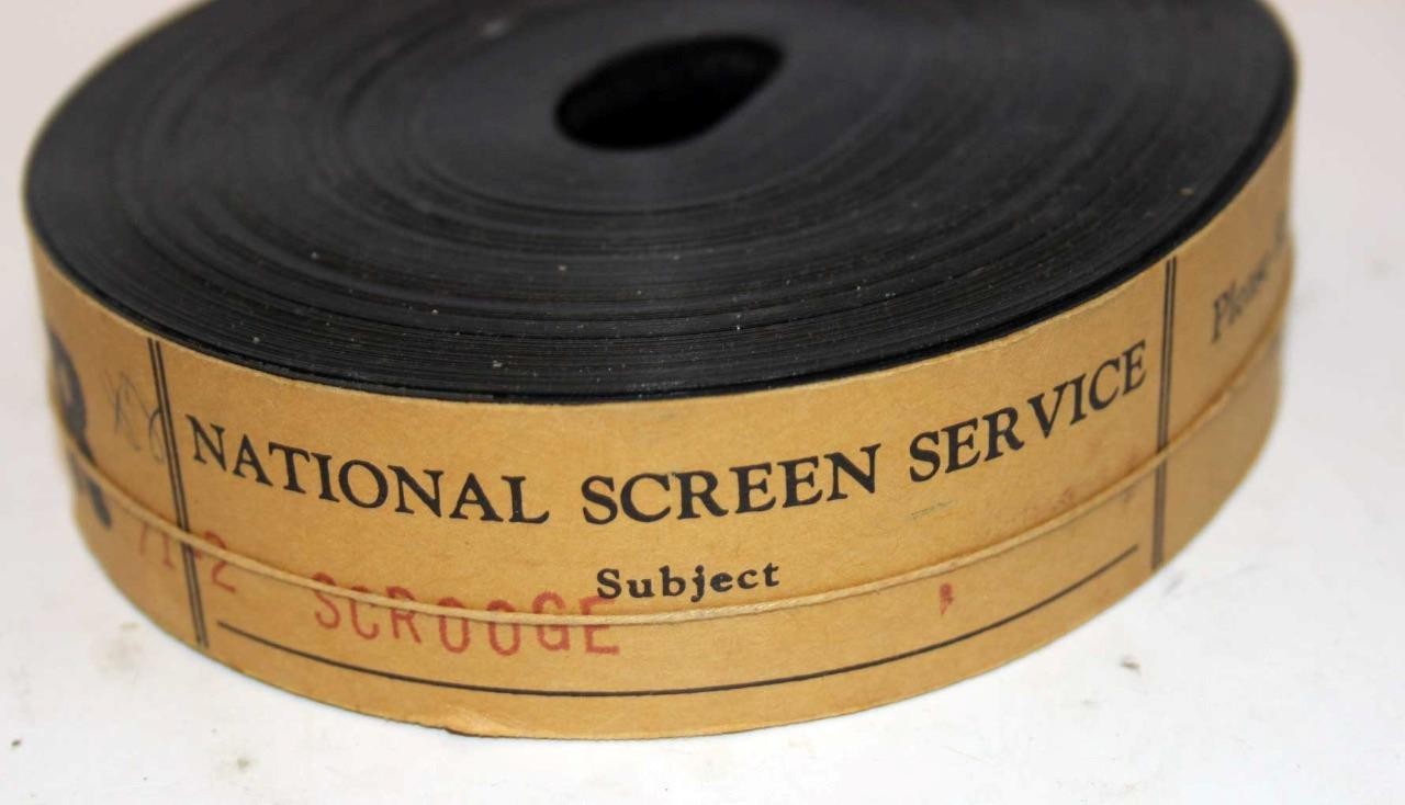 35MM Scrooge Movie Trailer Film Reel National Screen Service Color