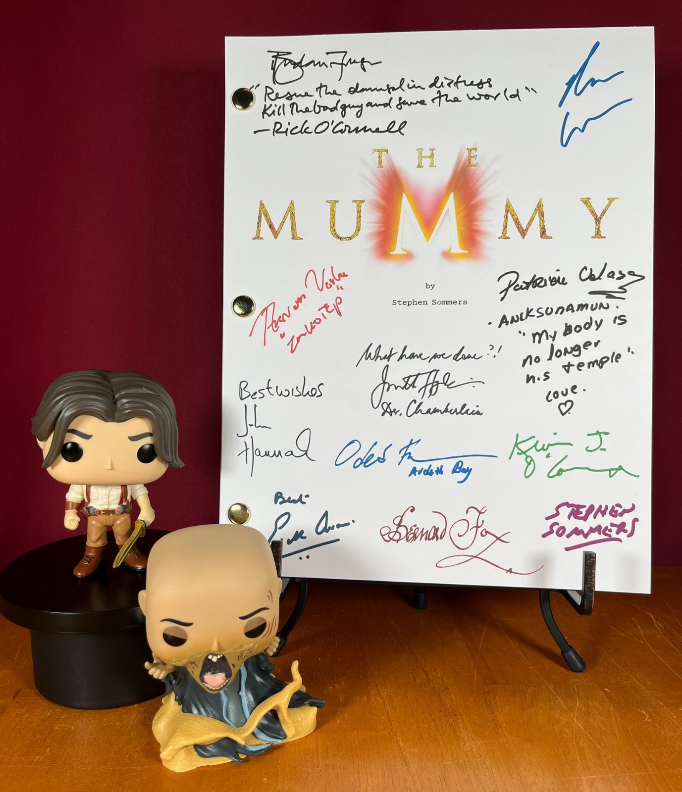 The Mummy Script Cast-Signed – Autograph Reprints – Brendan Fraser – Mummy 1999