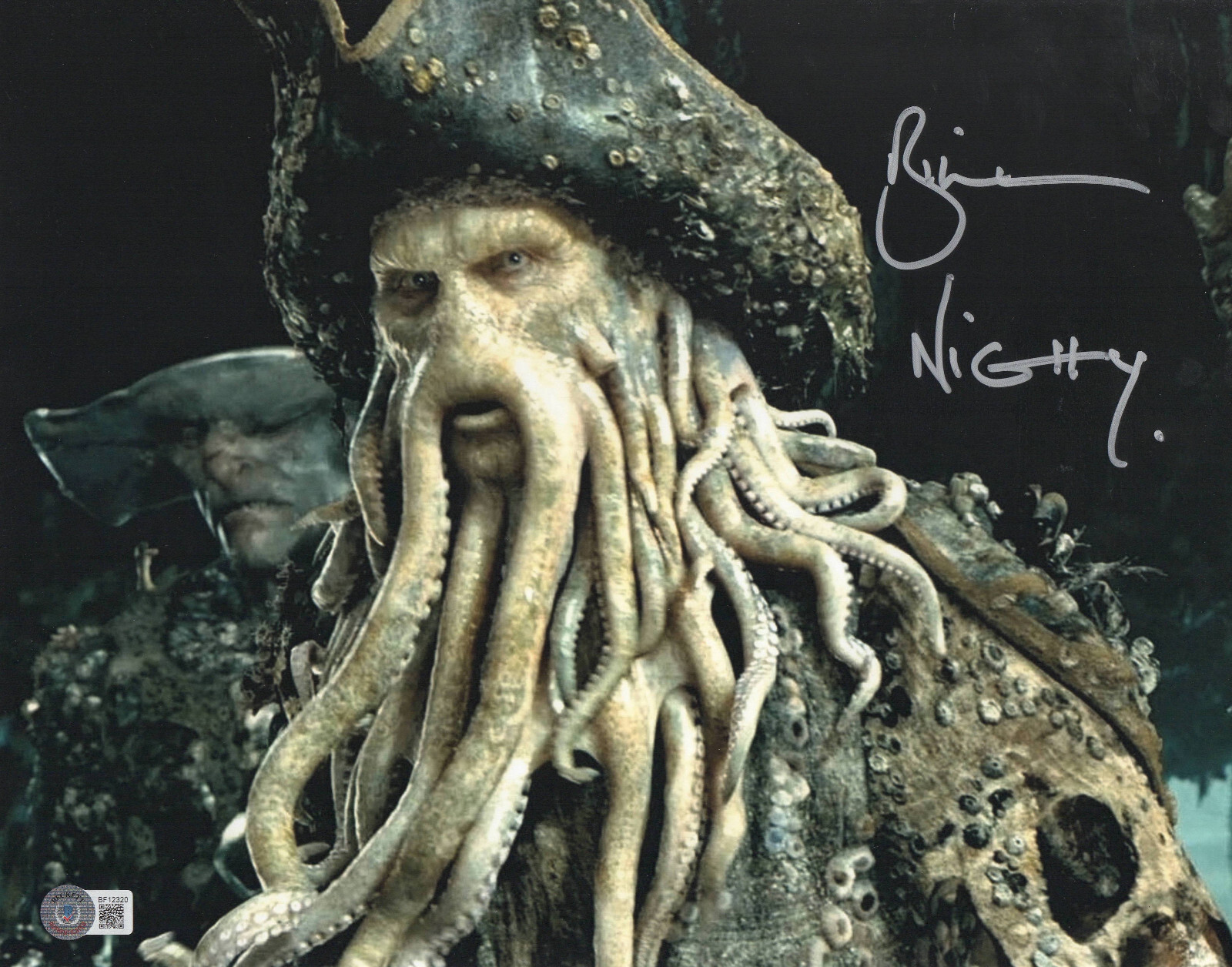 BILL NIGHY AUTOGRAPH SIGNED PIRATES OF THE CARIBBEAN 11X14 PHOTO BECKETT BAS