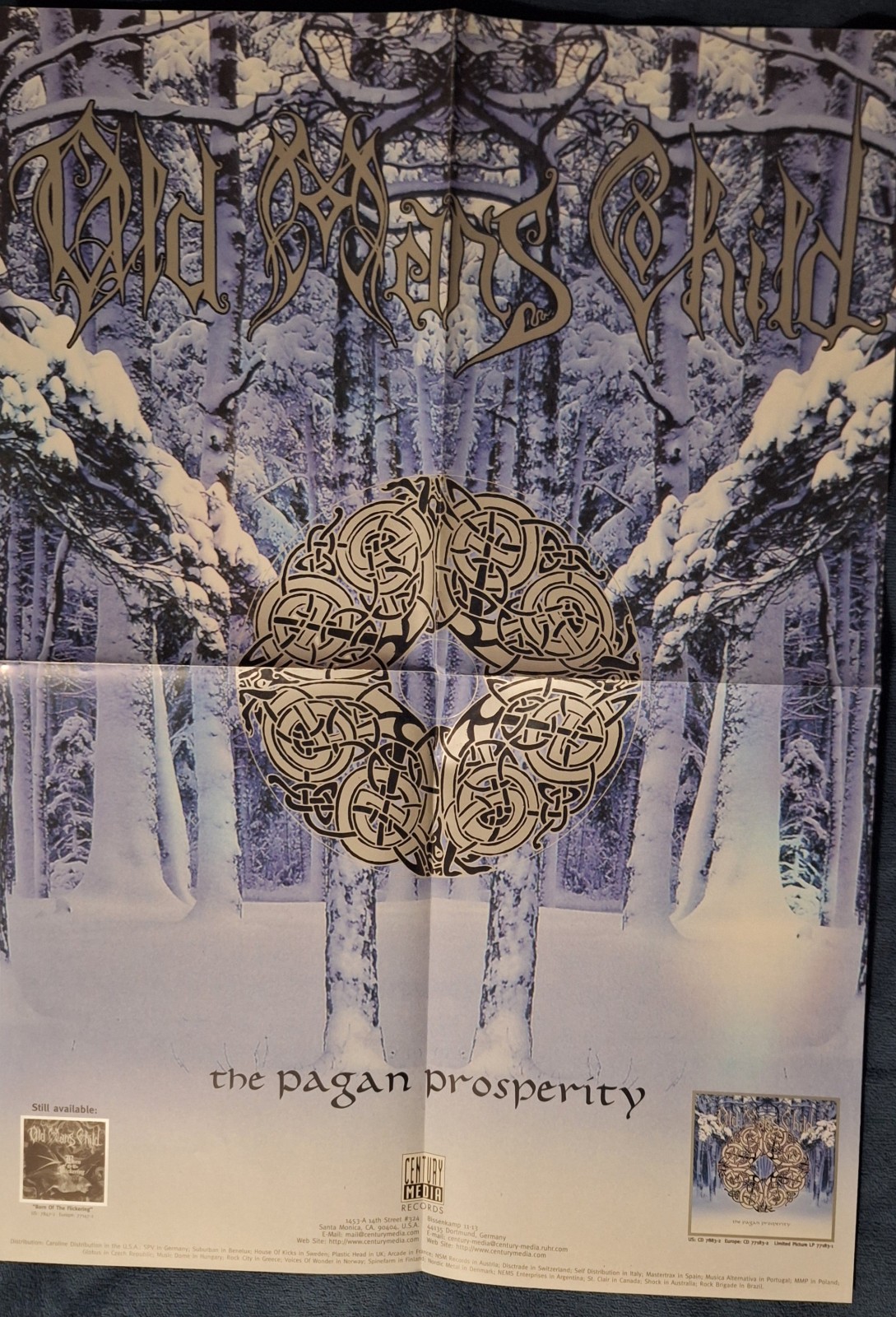 Old Man’s Child – Pagan (1998 Century Media promo) 16″ X 23″ promotional poster